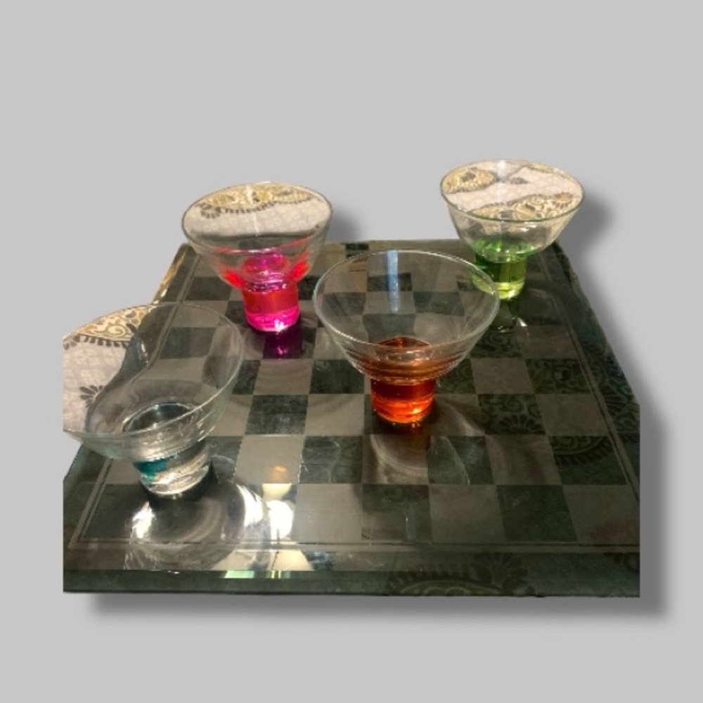 The Unbranded Brand Colorful Glass Martini Set